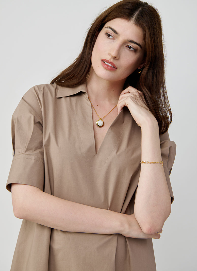 Antonelli Nicla Short Sleeve V-Neck Dress