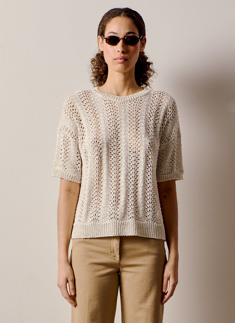 Antonelli Obelix Open Weave Short Sleeve Knit