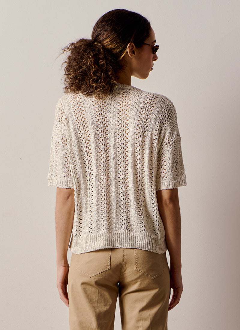 Antonelli Obelix Open Weave Short Sleeve Knit