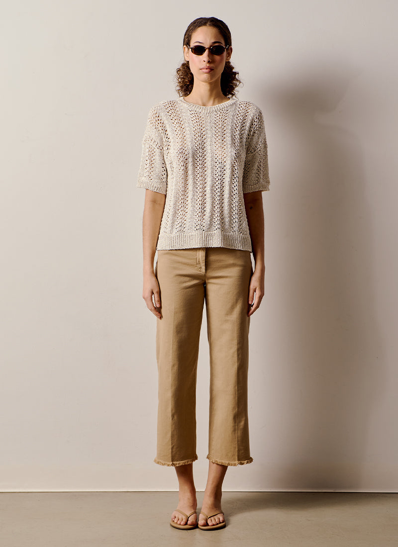 Antonelli Obelix Open Weave Short Sleeve Knit