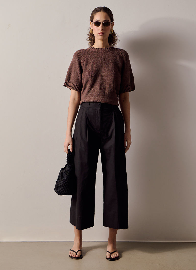 Tenerife Wide Leg Pleated Crop