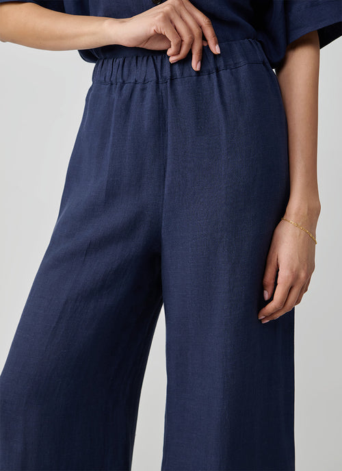 Antonelli Tropea Wide Leg Linen Pant
