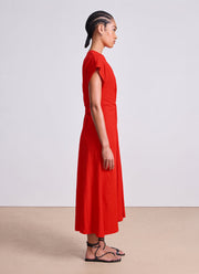 Apiece Apart Volta Twist Cotton Midi Dress