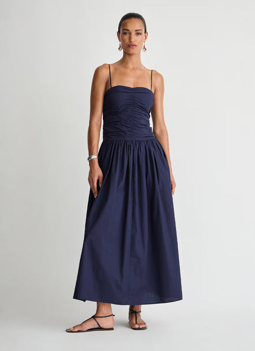  Jana Ruched Bodice Maxi Dress by Apiece Apart at Andrews 