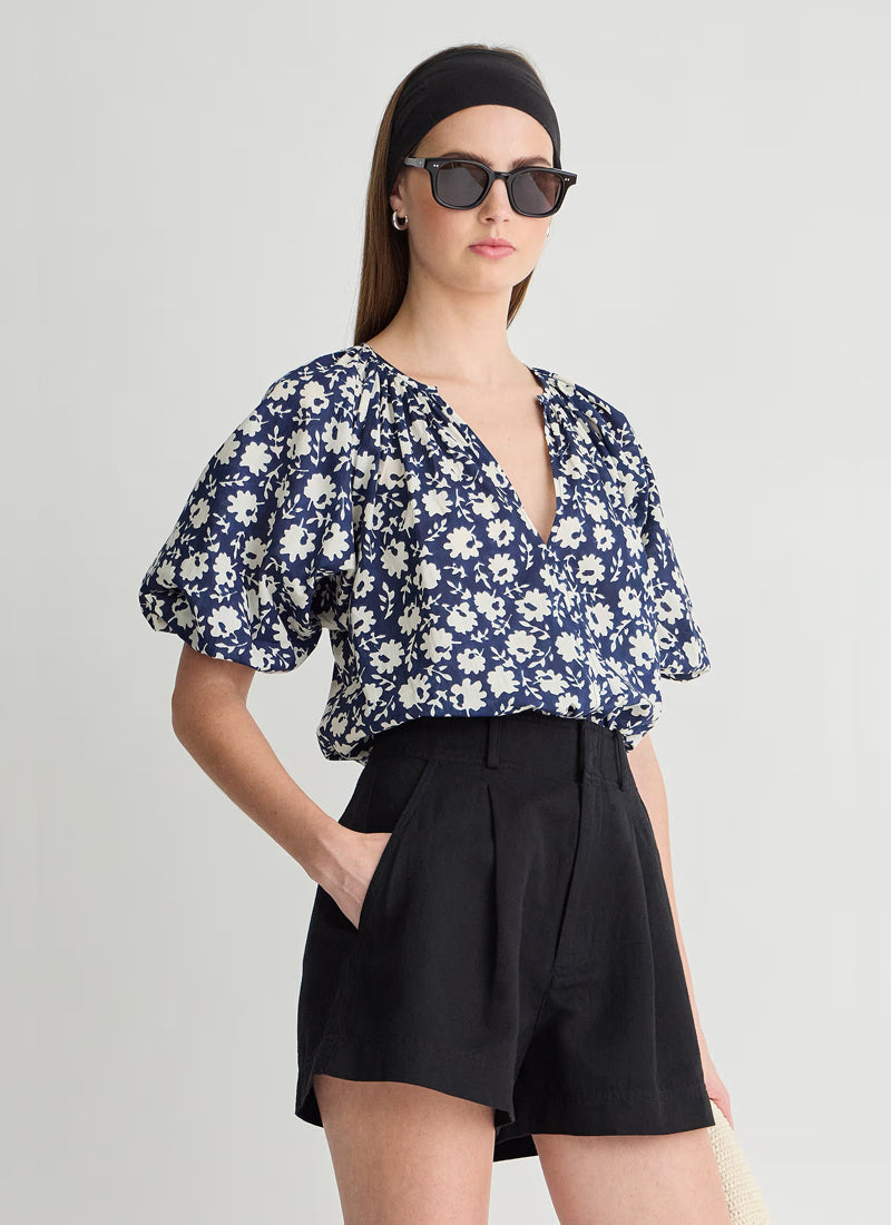 Apiece Apart Nele Cotton Lantern Sleeve Top