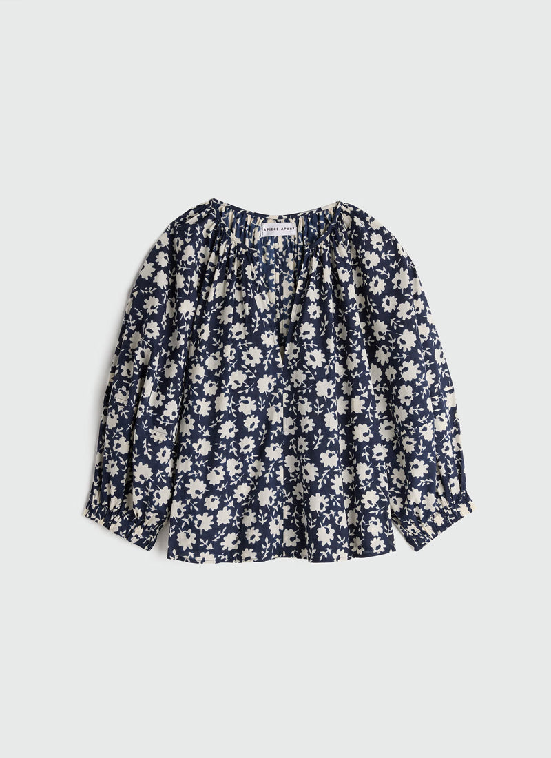 Apiece Apart Nele Cotton Lantern Sleeve Top