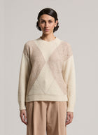 Argyle Alpaca Mouline Crew Sweater
