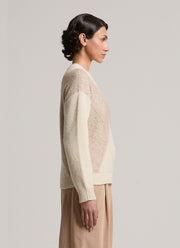 Argyle Alpaca Mouline Crew Sweater