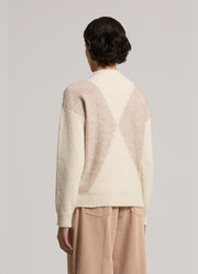 Argyle Alpaca Mouline Crew Sweater