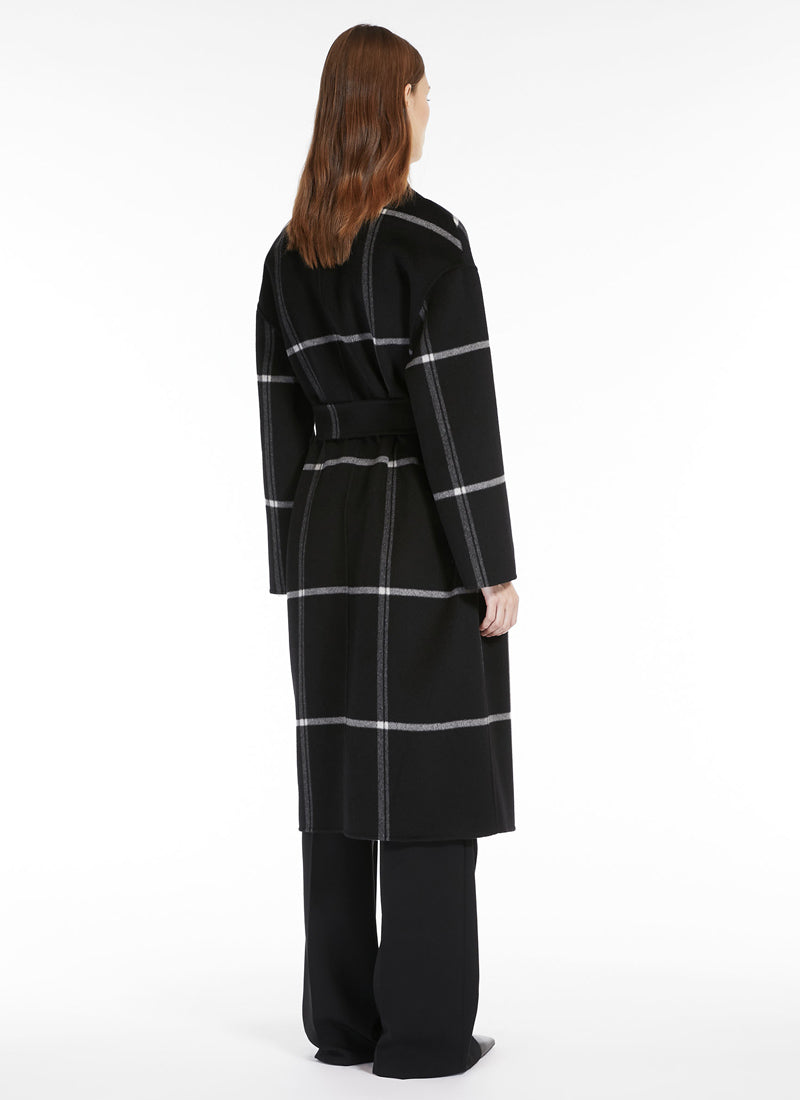 Max Mara Studio Austin Wool Jacquard Wrap Coat