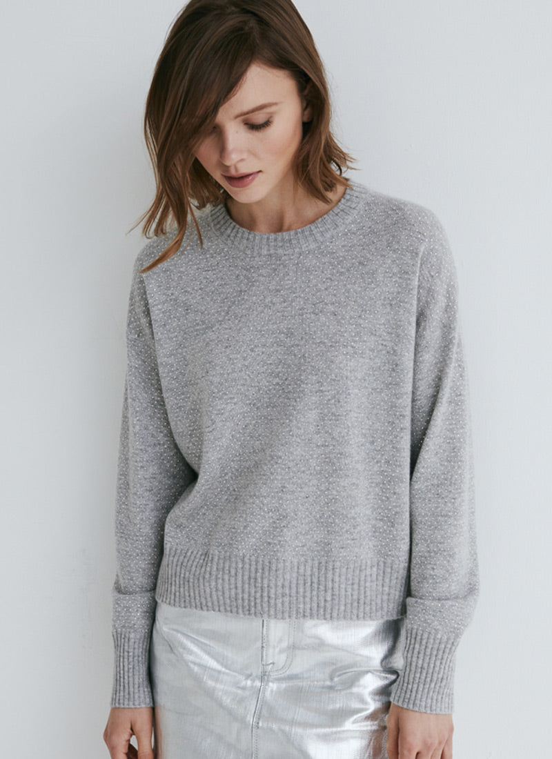 Autumn Cashmere Micro Stud Crewneck Sweater