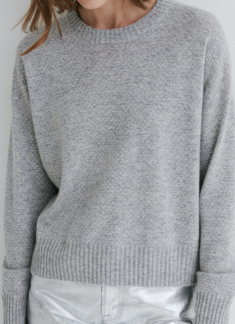 Autumn Cashmere Micro Stud Crewneck Sweater