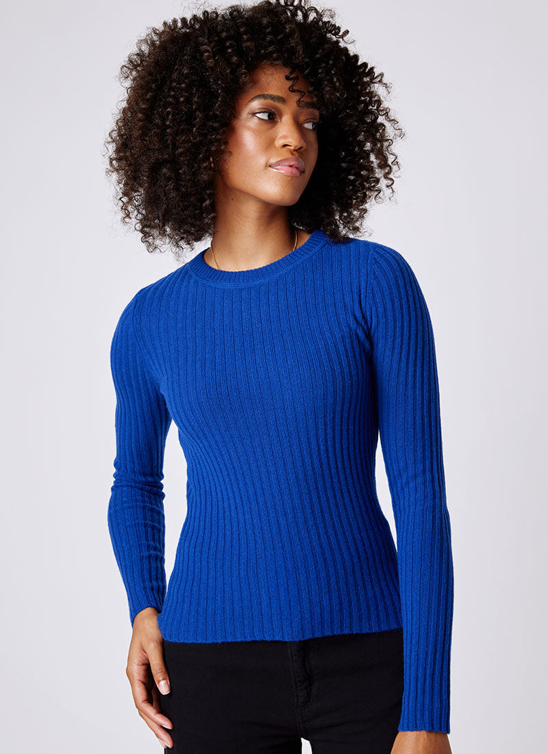 Autumn Cashmere Rib-Knit Cashmere Sweater