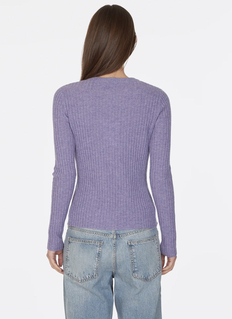 Autumn Cashmere Rib-Knit Cashmere Sweater