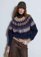 Chunky Fair Isle Crew Neck Sweater
