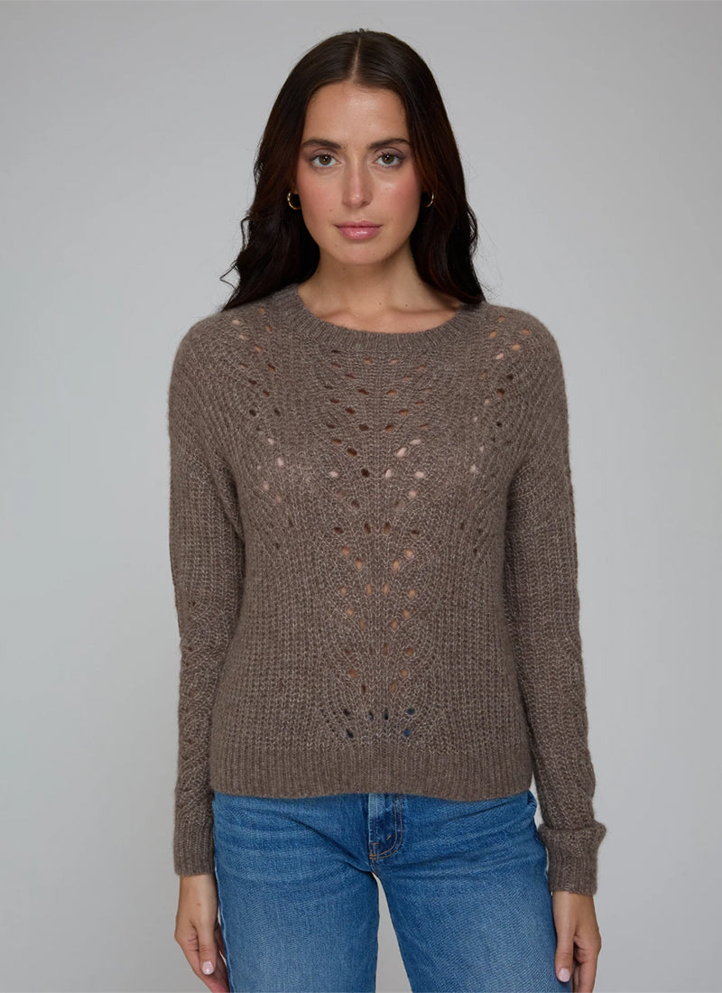  Raglan Links Stitch Stripe Crew Neck Pullover by Autumn Cashmere at Andrews 