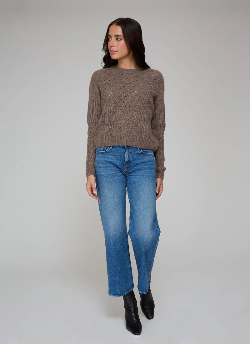  Raglan Links Stitch Stripe Crew Neck Pullover by Autumn Cashmere at Andrews 