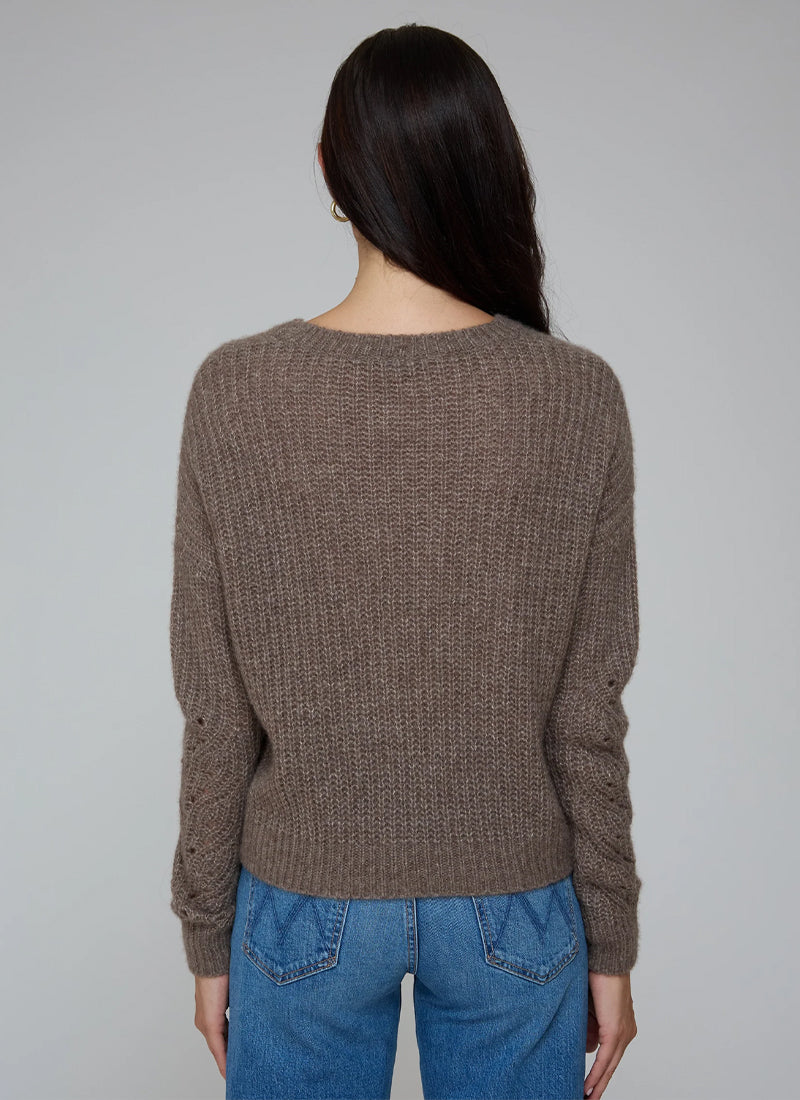  Raglan Links Stitch Stripe Crew Neck Pullover by Autumn Cashmere at Andrews 