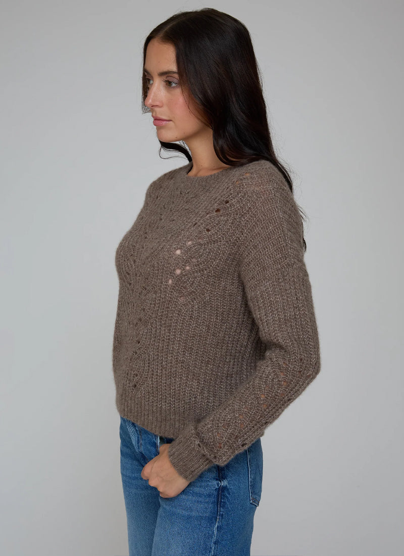  Raglan Links Stitch Stripe Crew Neck Pullover by Autumn Cashmere at Andrews 