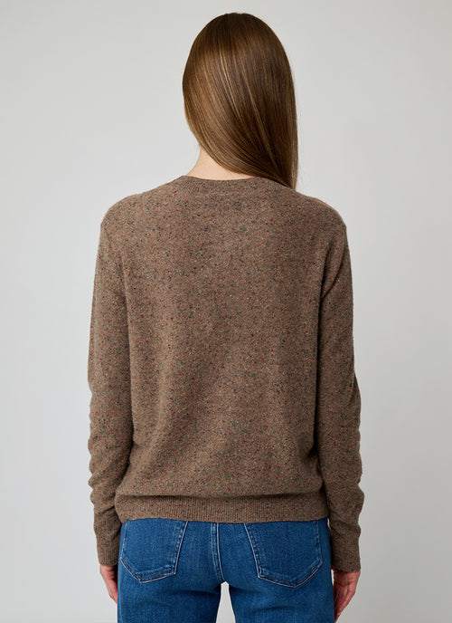 Autumn Cashmere Intarsia Horse Crew With Fringe Sweater