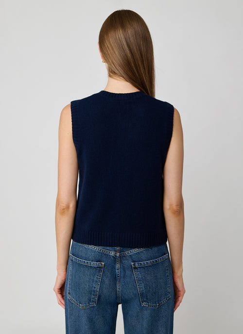 Autumn Cashmere Button Front Vest With pockets
