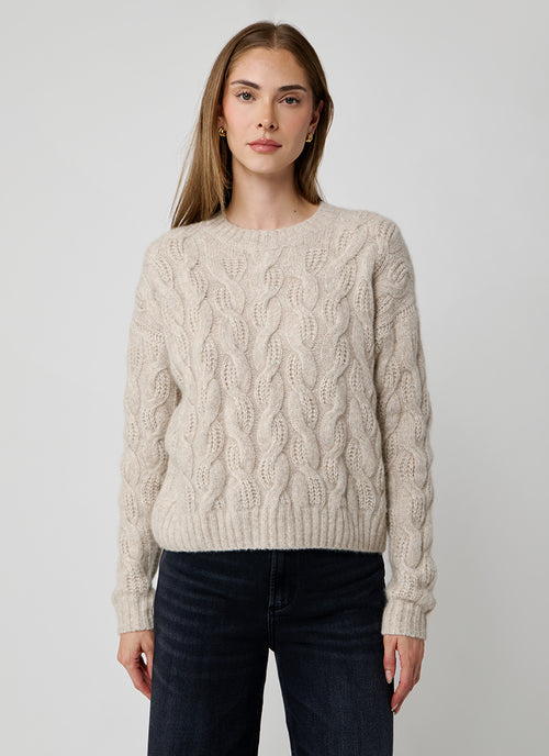 Cable Crew Neck Sweater