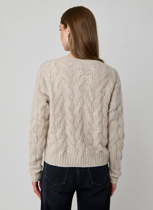 Cable Crew Neck Sweater