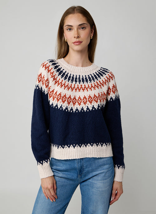 Autumn Cashmere Chunky Fair Isle Crew