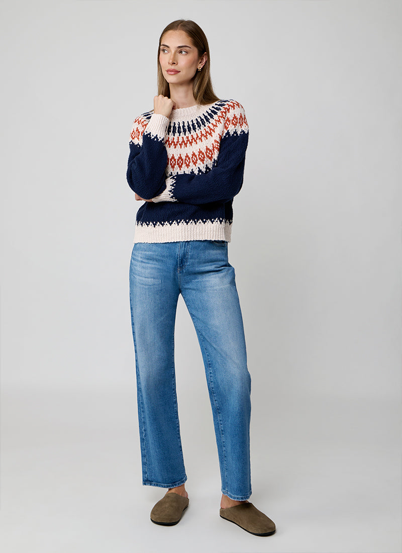 Autumn Cashmere Chunky Fair Isle Crew