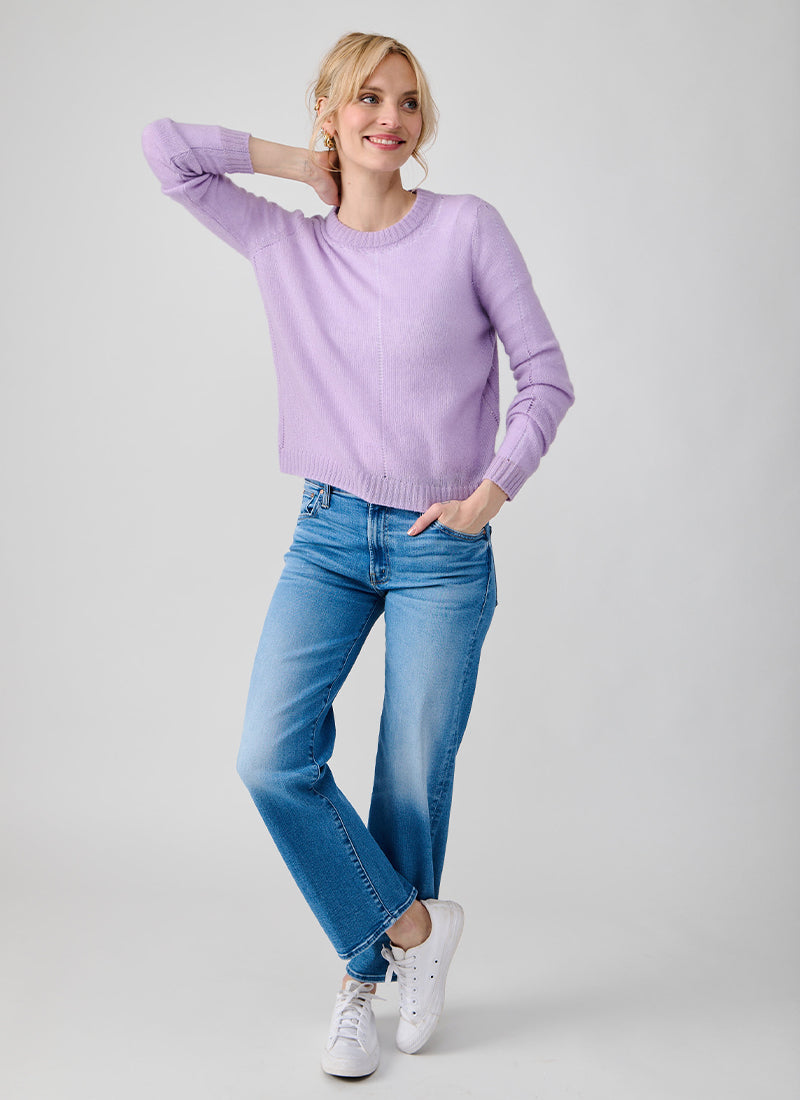 Autumn Cashmere Ladder Stitch Crewneck Sweater