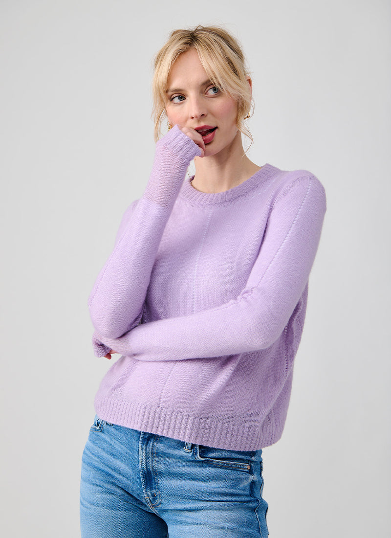Autumn Cashmere Ladder Stitch Crewneck Sweater