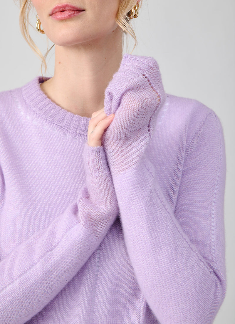 Autumn Cashmere Ladder Stitch Crewneck Sweater