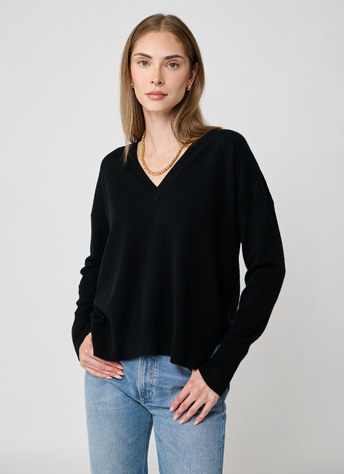 Autumn Cashmere Relaxed V Neck Sweater