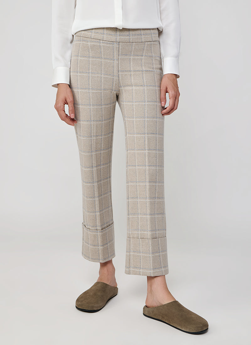 Avenue Montaigne Bonnie Plaid Straight Leg Pant