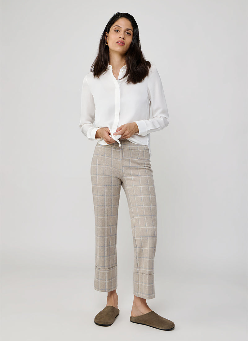 Avenue Montaigne Bonnie Plaid Straight Leg Pant