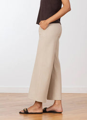 Avenue Montaigne Grace Pinstripe Wide Leg Ankle Pant