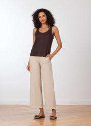 Avenue Montaigne Grace Pinstripe Wide Leg Ankle Pant