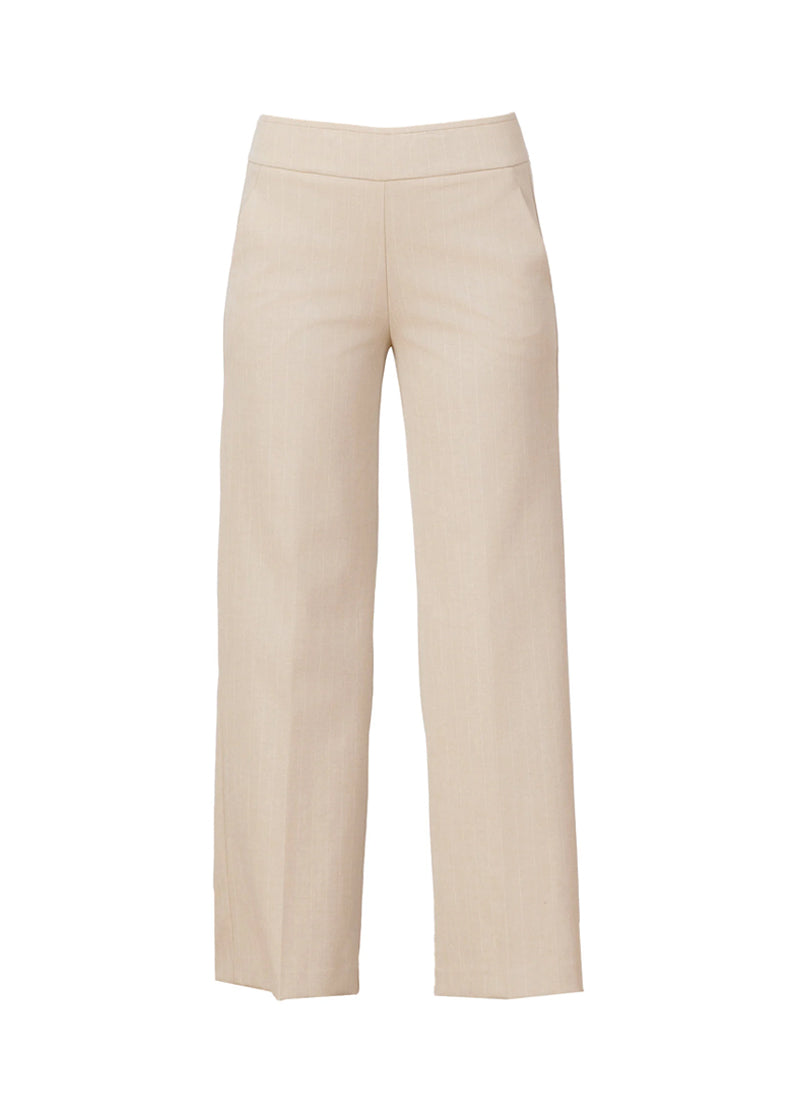 Avenue Montaigne Grace Pinstripe Wide Leg Ankle Pant