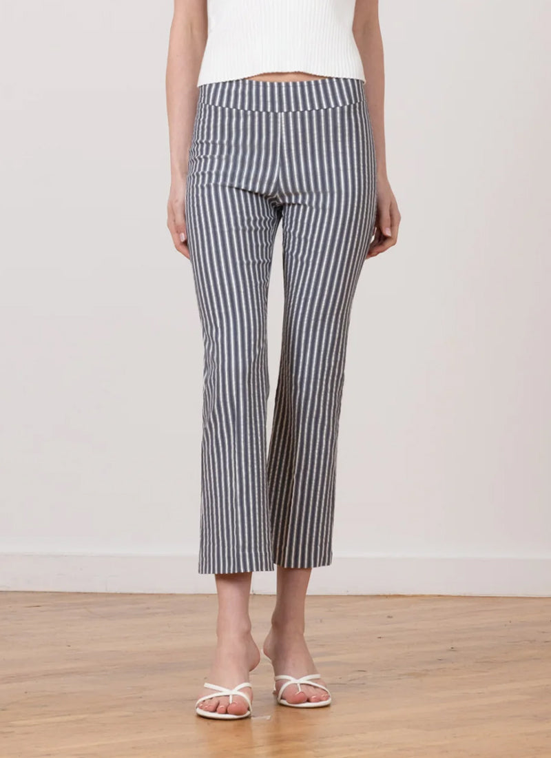 Avenue Montaigne Leo Bistro Stripe Crop Flare Pant