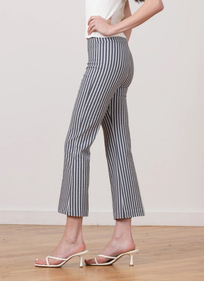 Avenue Montaigne Leo Bistro Stripe Crop Flare Pant
