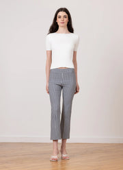 Avenue Montaigne Leo Bistro Stripe Crop Flare Pant