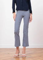 Avenue Montaigne Leo Gingham Crop Flare Pants