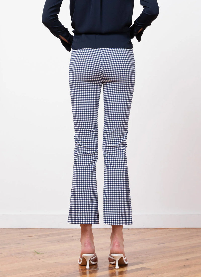 Avenue Montaigne Leo Gingham Crop Flare Pants