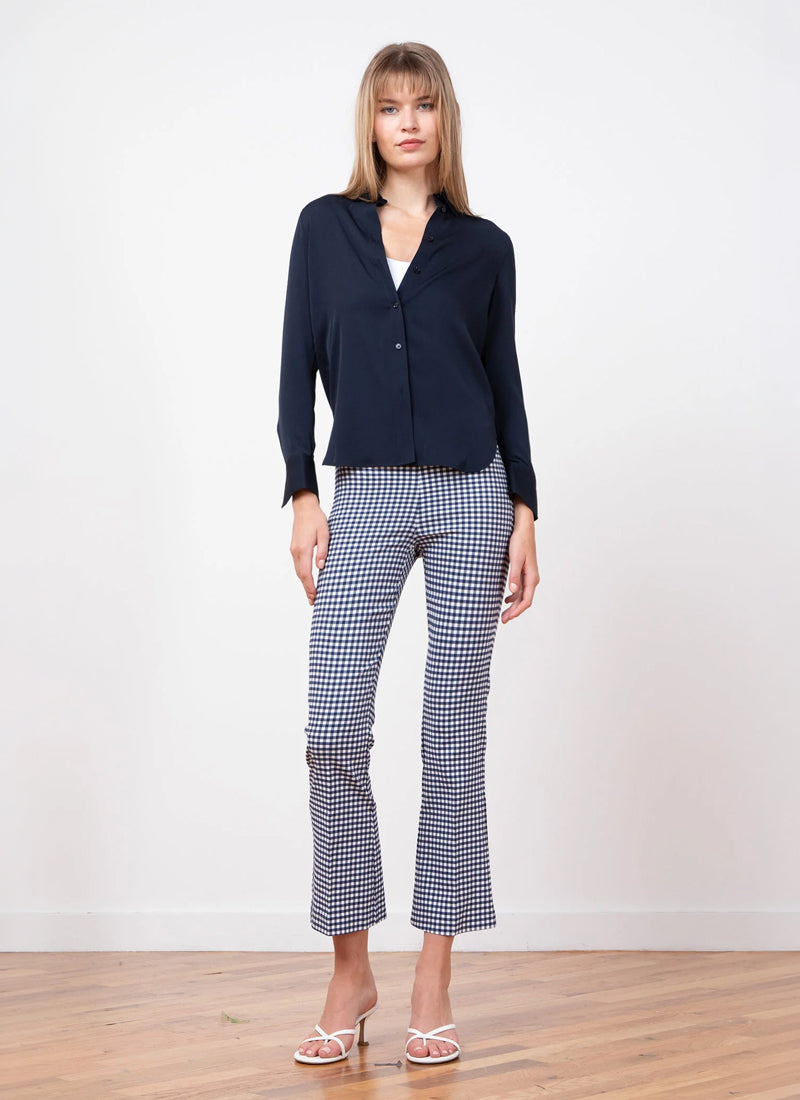 Avenue Montaigne Leo Gingham Crop Flare Pants