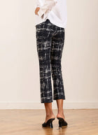 Avenue Montaigne Leo Crop Flare Graffiti Pants