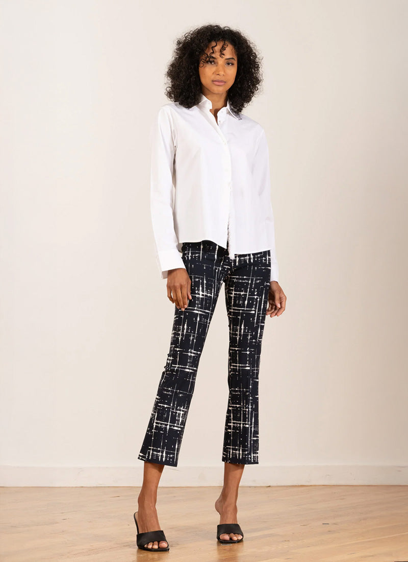Avenue Montaigne Leo Crop Flare Graffiti Pants