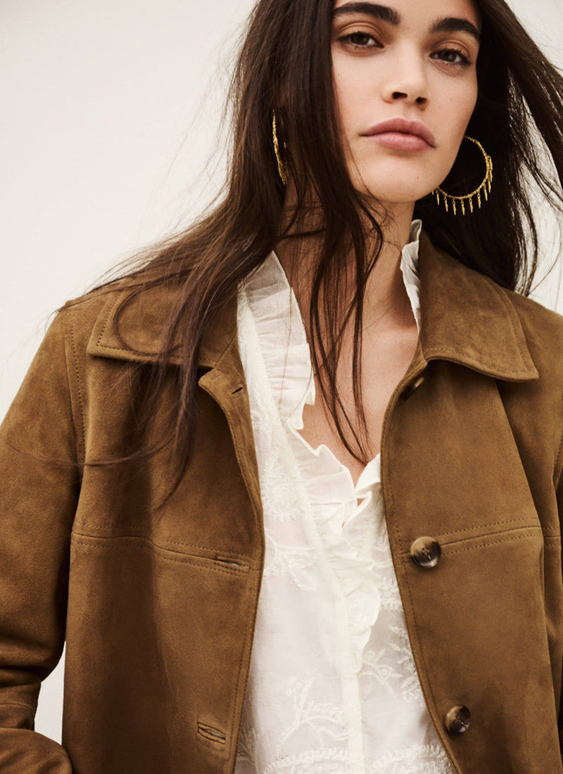 ba&sh Mario Suede Jacket