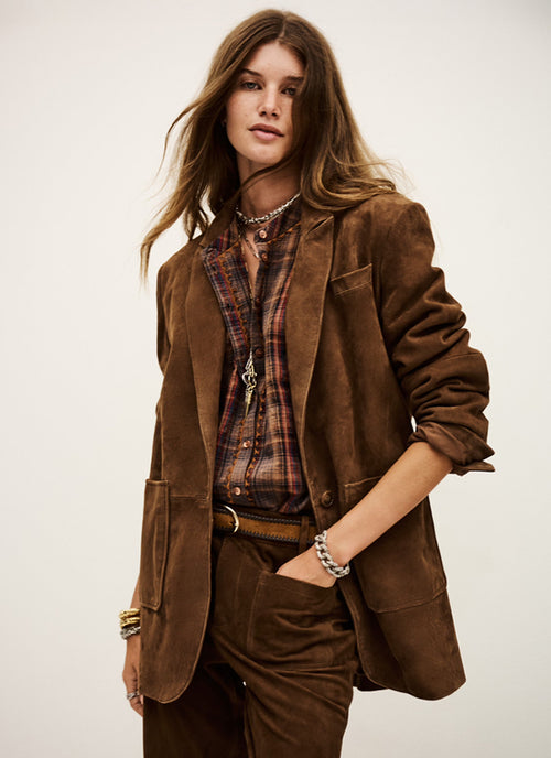 Mosty Blazer Style Suede Jacket by ba&sh at Andrews
