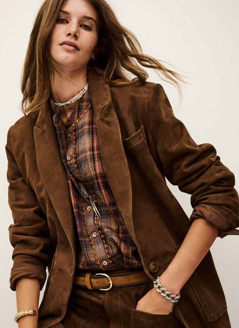 Mosty Blazer Style Suede Jacket by ba&sh at Andrews