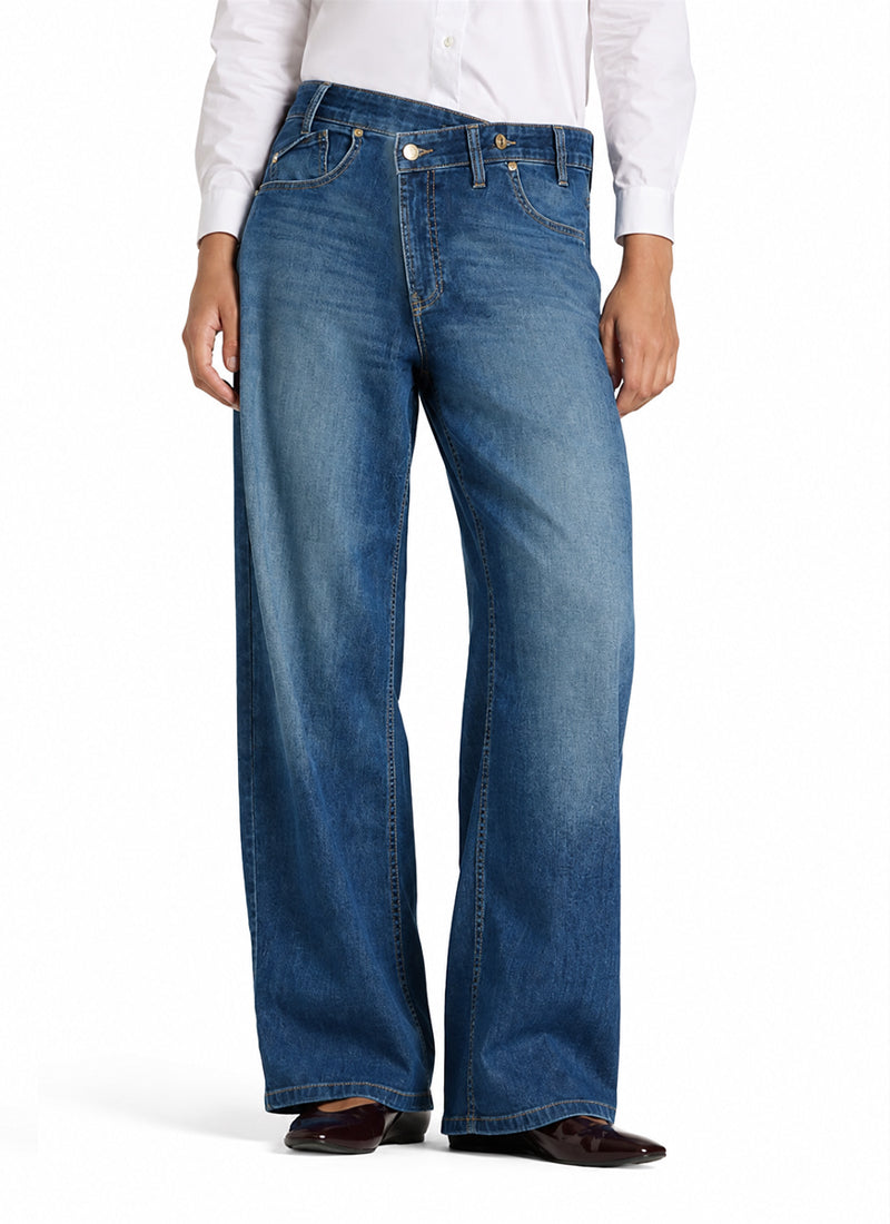 Baggy Stretch Asymmetrical Jeans by Cambio at Andrews